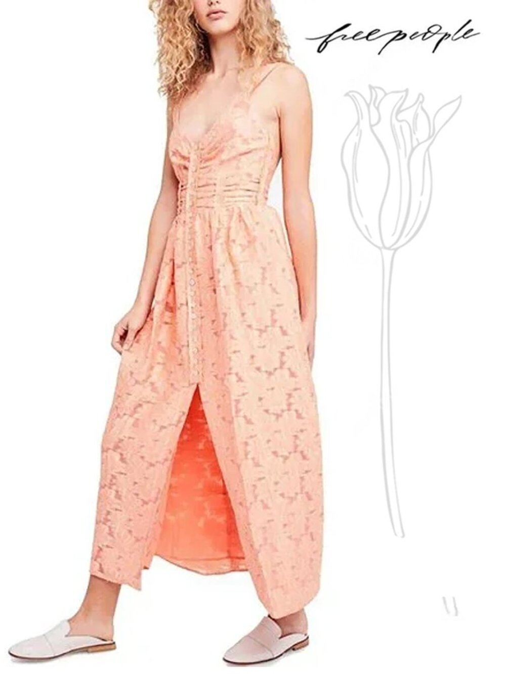 Free People Fresh As a Daisy Maxi Dress Large